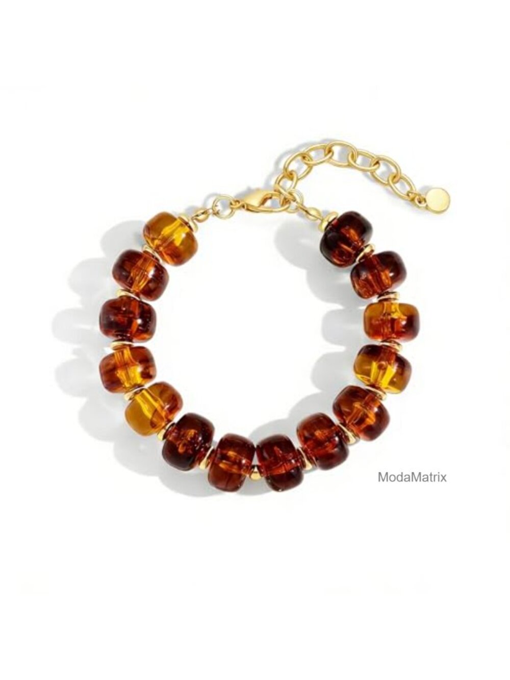 Chunky Acrylic Beaded Bracelet Adjustable Boho Statement Jewelry
